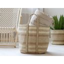 Chic Antique Jute Bag with Handle - Brown