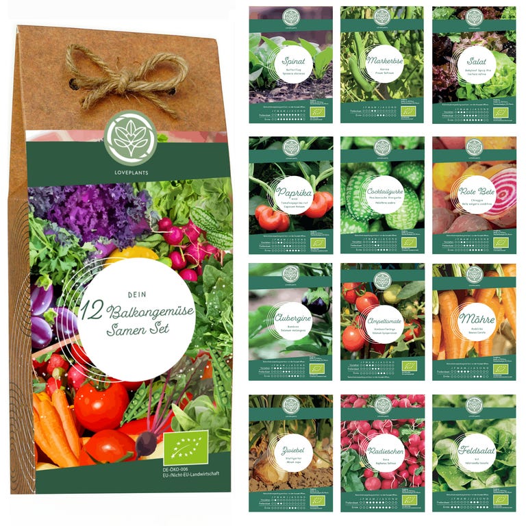 Kit De Graines De Légumes BIO - 16 Variétés Pour Potager, Balcon Ou Jardin Surélevé