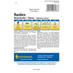 Kiepenkerl Radijs Riesenbutter/Vitessa Zaadband - 1 Verpakking