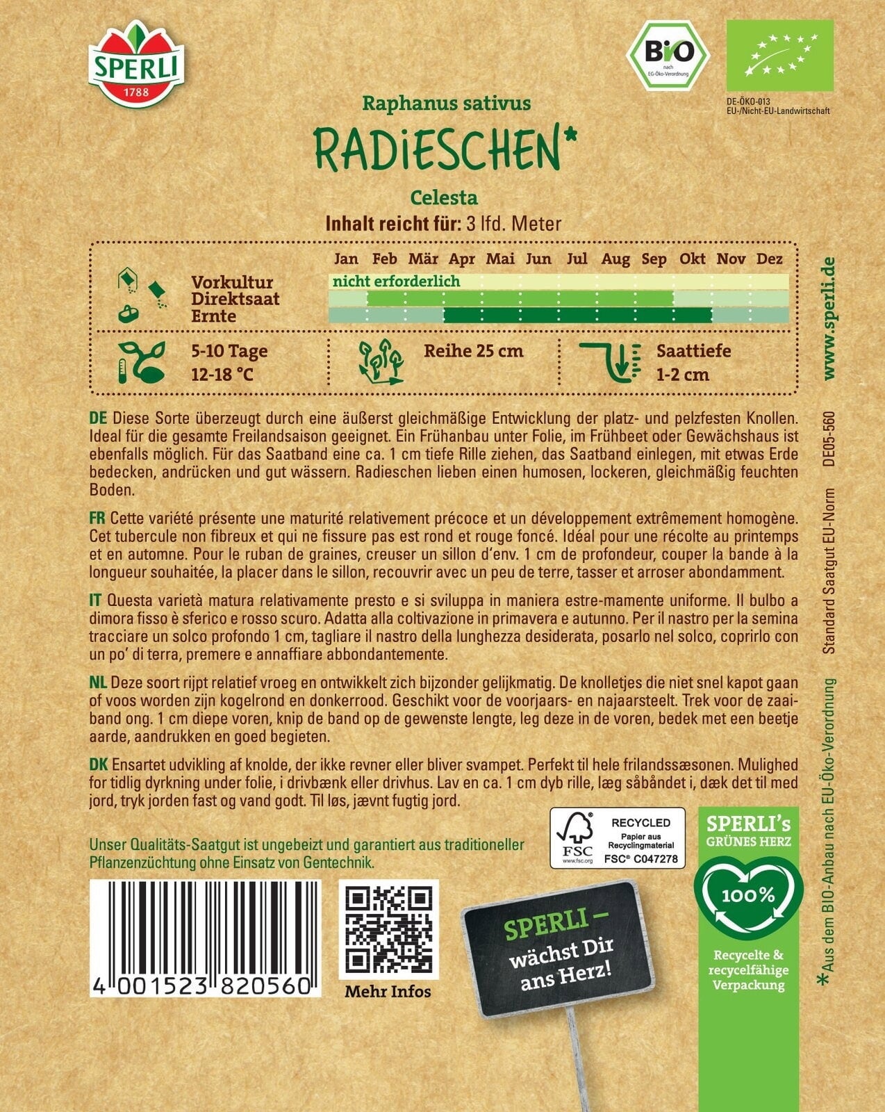 Sperli Radis Bio 