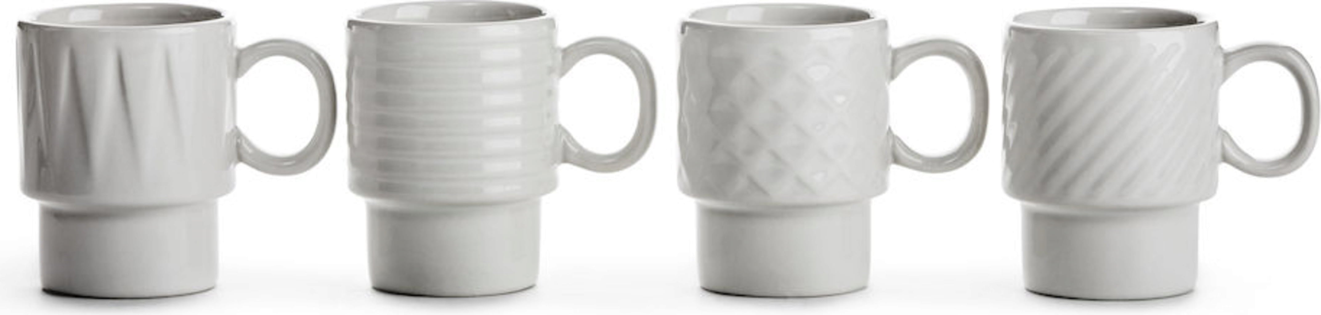 Coffee & More espreso skodelica bela, 4 delni set