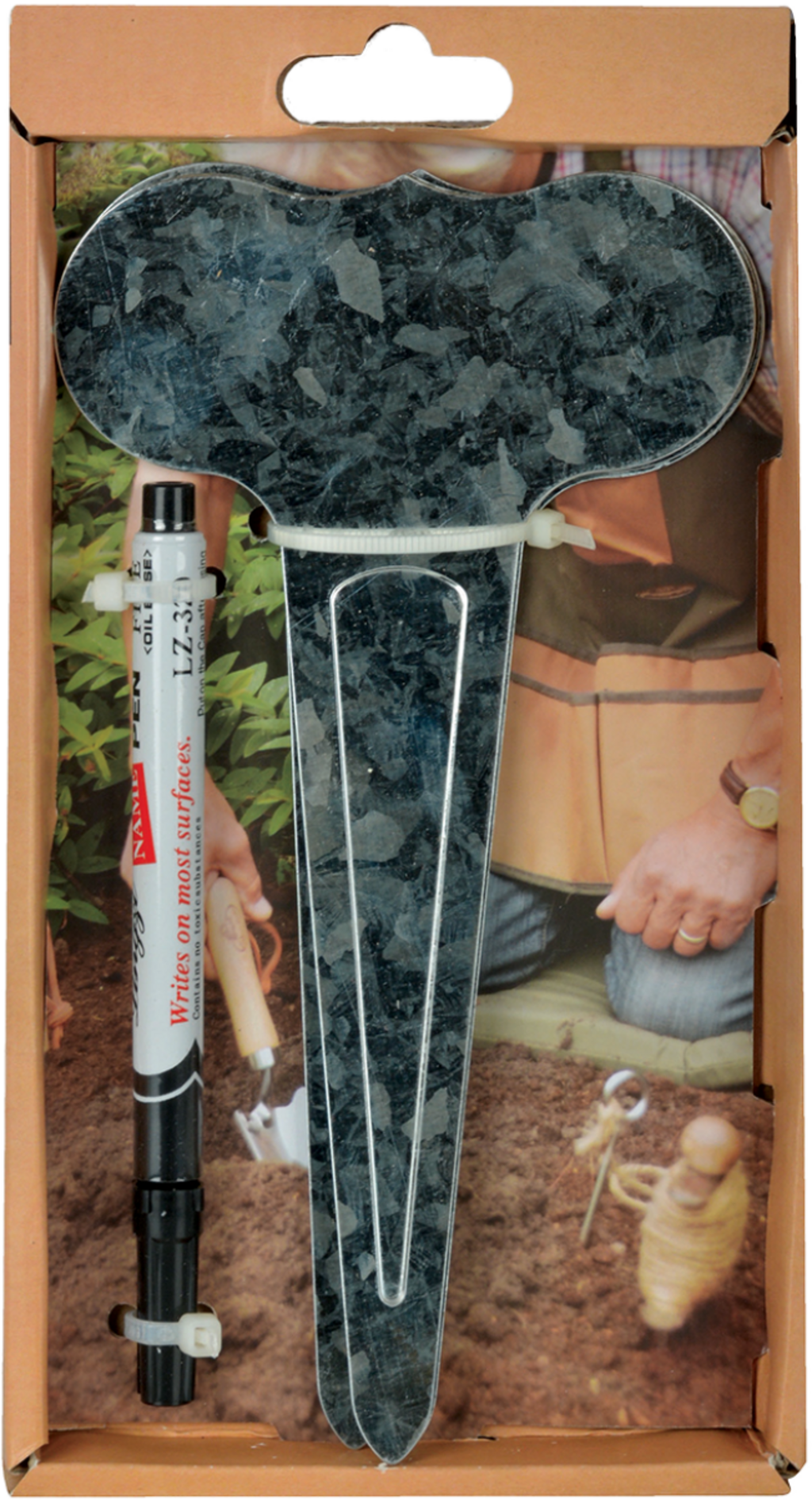 Esschert Design 6 Plant Markers & A Permanent Marker