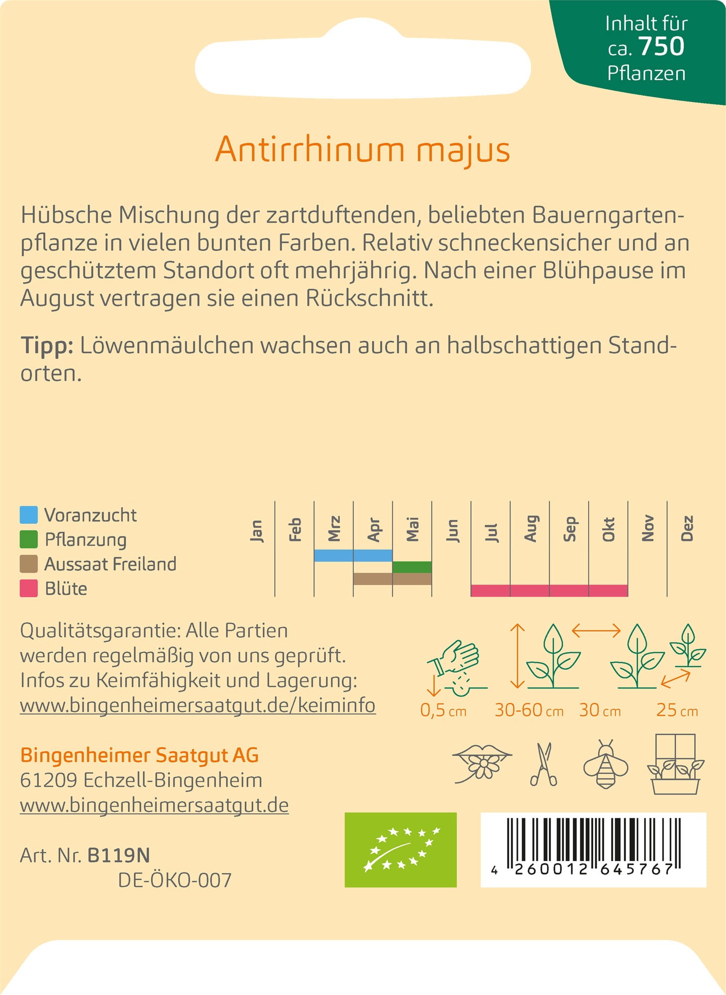 Bingenheimer Saatgut Snapdragons