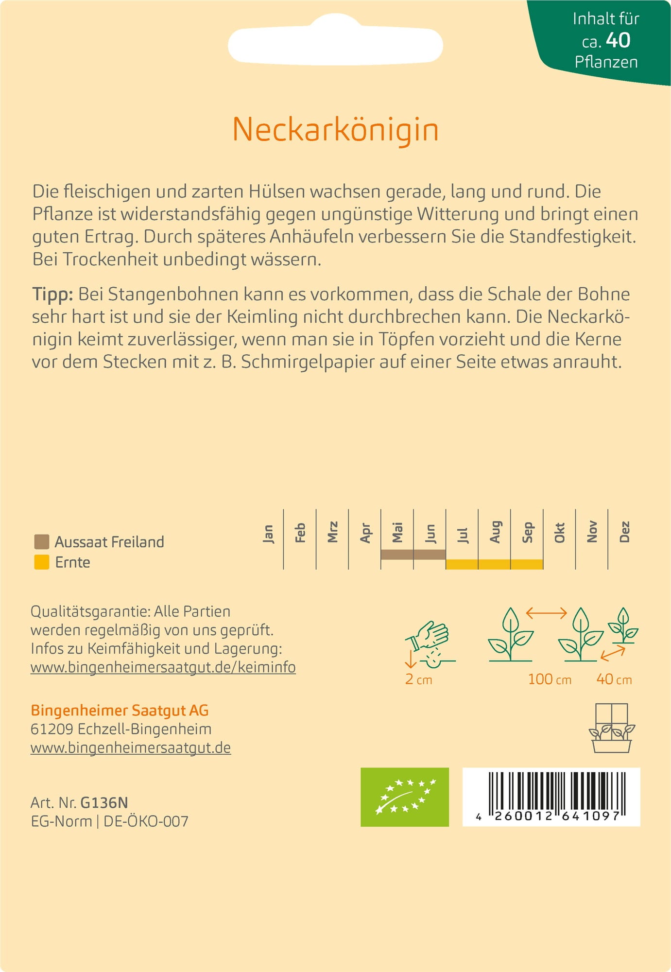 Bingenheimer Saatgut Runner Bean, 
