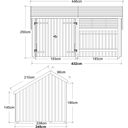PLUS A/S MULTI Garden Shed with Double Doors