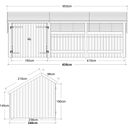 PLUS Multi Gartenhaus 3 Module mit Doppeltür