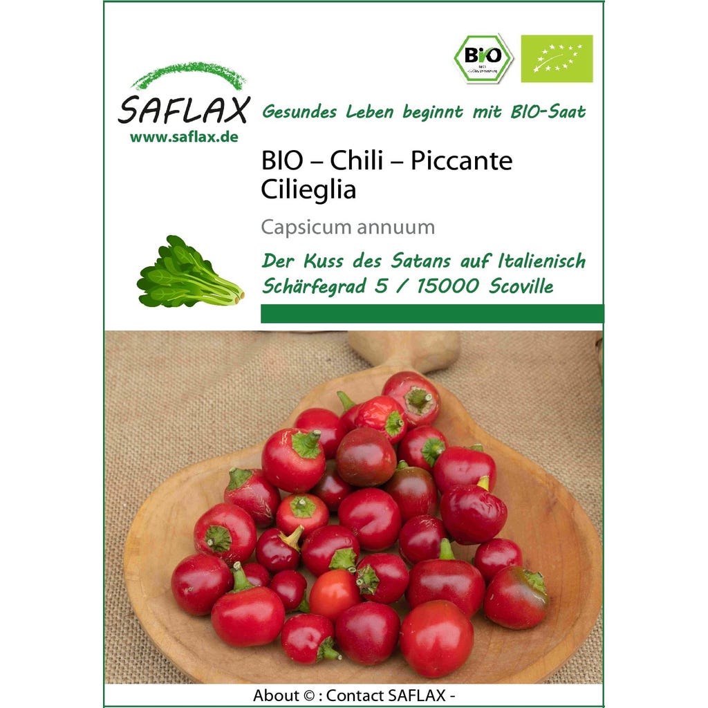 Saflax Bio Chili "Piccante Cilieglia", 1 Packung - Bloomling sterreich