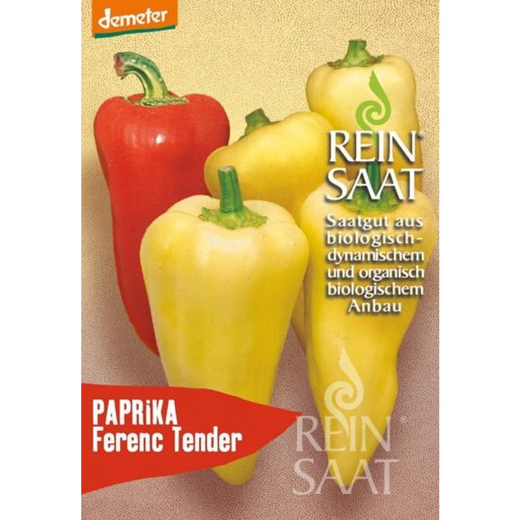 Graines De Poivron Bio Ferenc Tender - Portion Pour 30-35 Plantes - Variété Sucrée Rouge