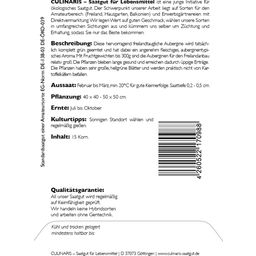 Culinaris Biologische Aubergine - Applegreen - 1 Verpakking