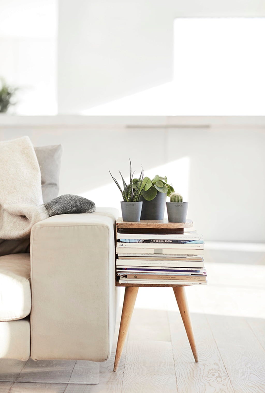 Ecopots Amsterdam, siva - Ø 8 cm, višina 7 cm