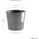 Ecopots Amsterdam - Grey  - Ø 13 cm, height 11.4 cm