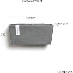 Ecopots Manhattan Wall M - Grey 