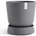 Ecopots Podmiska s kolieskami Oslo (sivá) - ∅ 28,90, výška 8,5 cm