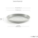 Ecopots Saucer Round - White Grey - ∅ 28,9, altura 3 cm
