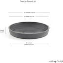 Ecopots Round Coaster - Grey  - ∅ 17.8, height 2.5 cm