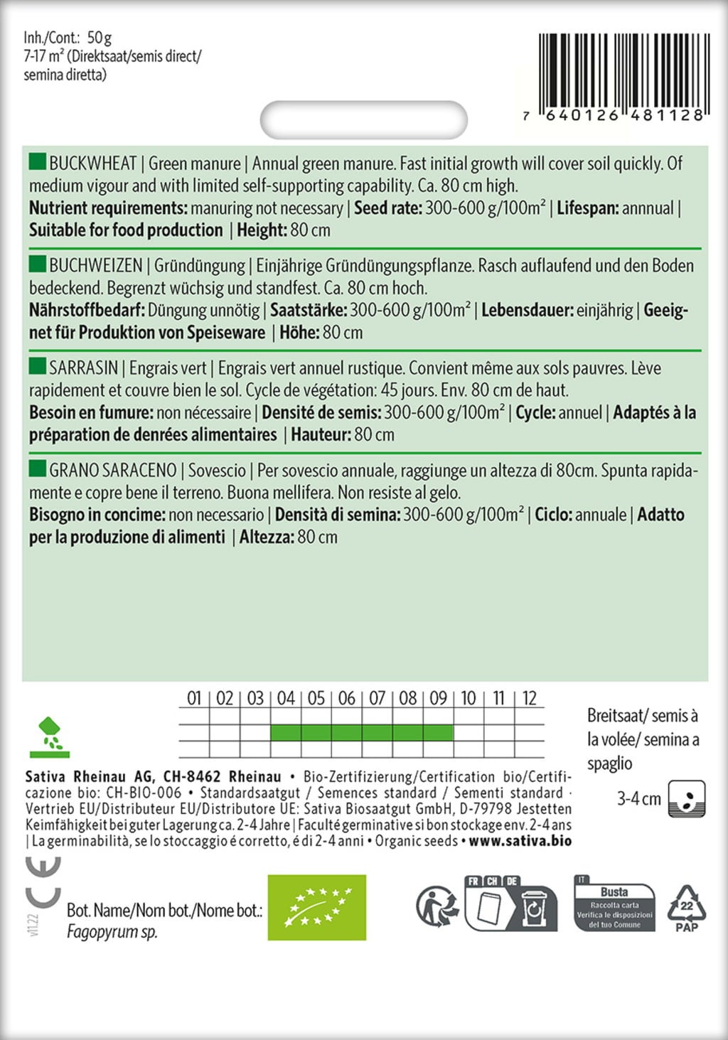 Sativa Engrais Vert Bio 