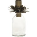 Chic Antique Bottle with Taper Candle Holder 