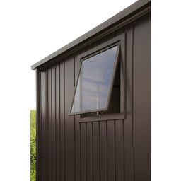 AvantGarde Tool Shed with Window I Dark Grey Metallic with Standard Door - Size A5