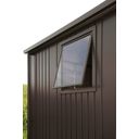 HighLine Garden Shed with Window I Dark Grey-Metallic with Double Doors - Size H3