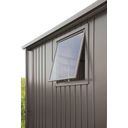 HighLine Garden Shed with Window I Quartz Grey-Metallic with Double Doors - Size H3