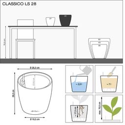 Lechuza CLASSICO Color LS 28 Planter - Sand Brown