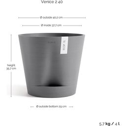 Ecopots Venice 2 - Grey  - Ø 40 cm, height 35 cm