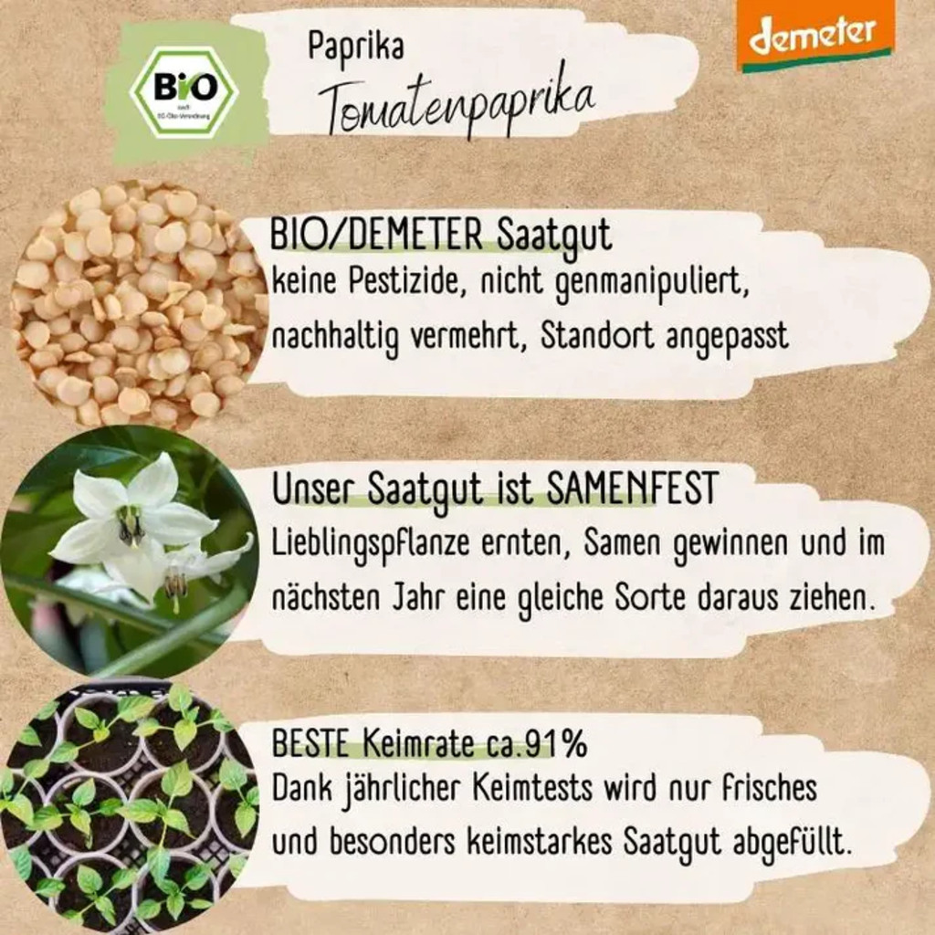 LOVEPLANTS Bio Tomatenpaprika - 1 Pkg