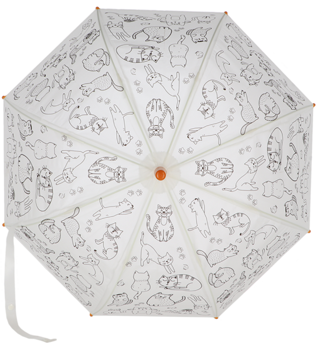 Esschert Design Dežnik za barvanje - Mačke