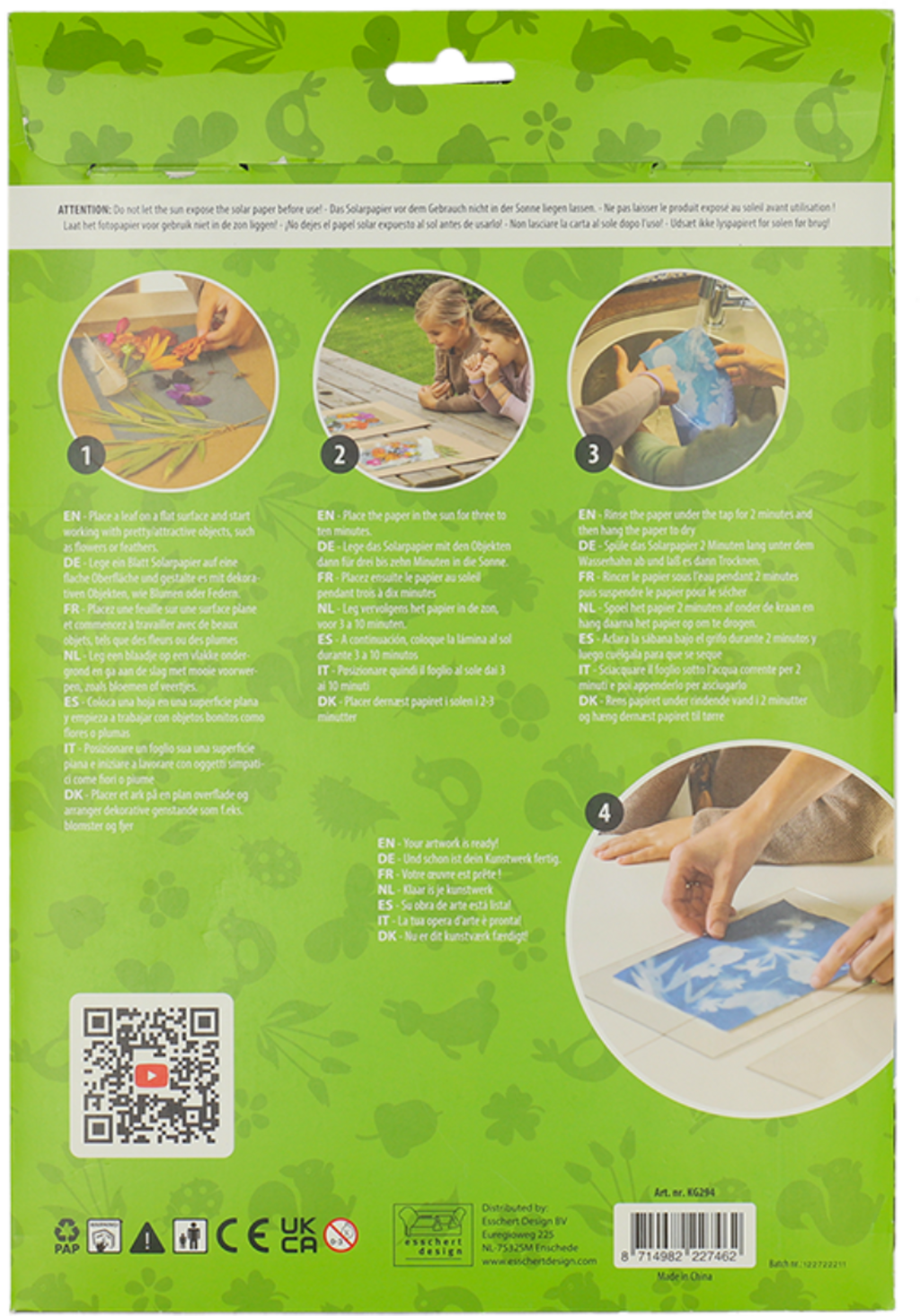 Esschert Design Solfotopapper - A4 set/6