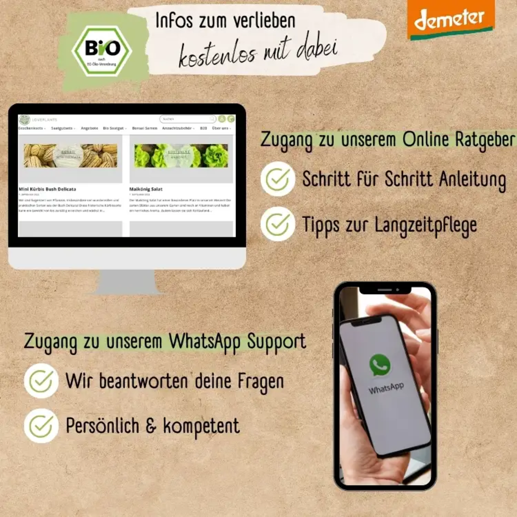 LOVEPLANTS Bio Historisches Gemüse Samen Set