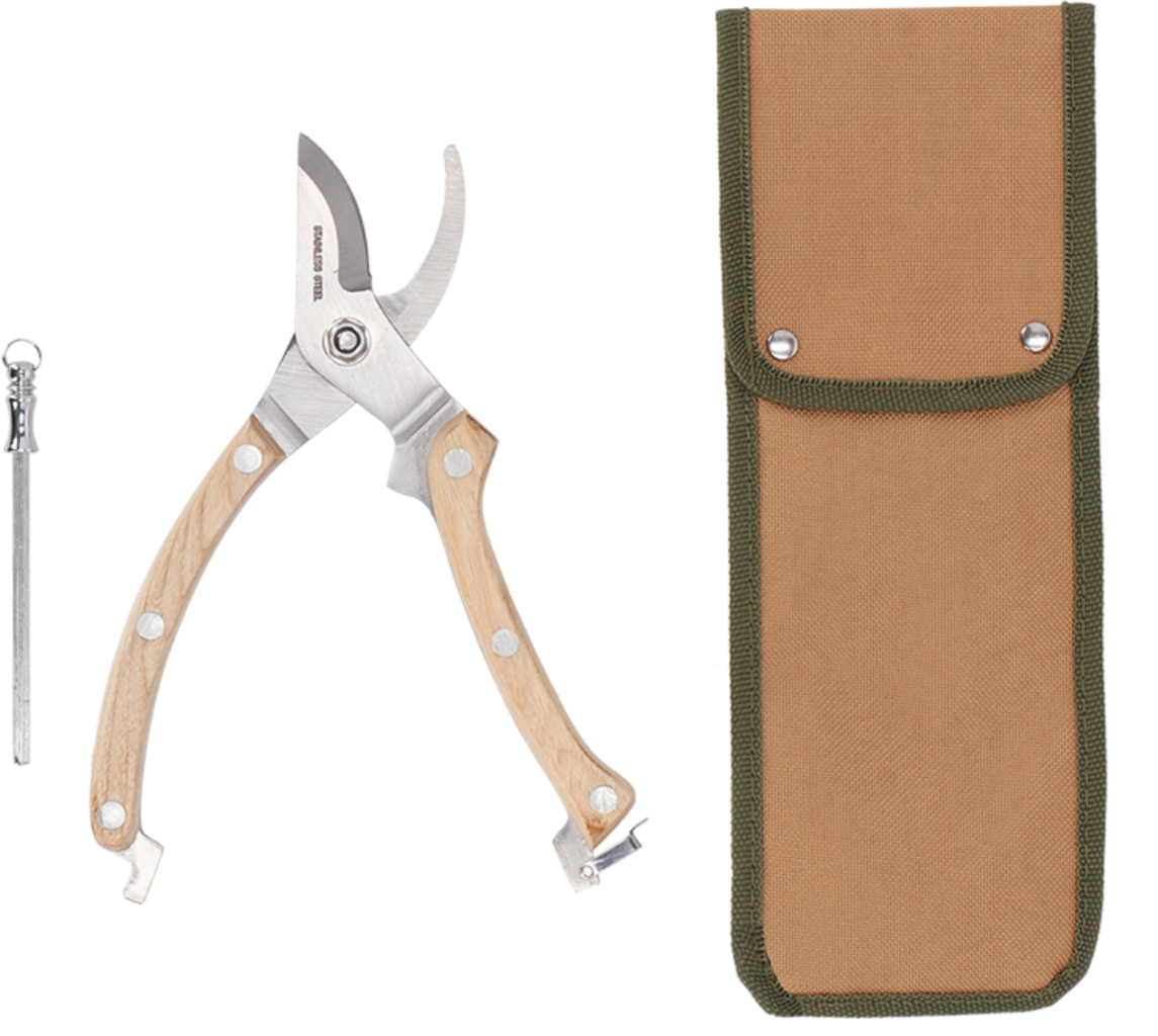 Esschert Design Geschenk-Set Gartenschere mit Wetzstab - 1 Set