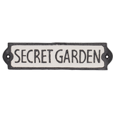 Esschert Design Napis na drzwi "secret garden"