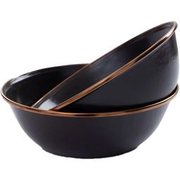 Barebones Enamelware 2-Piece Bowl Set - "Charcoal"