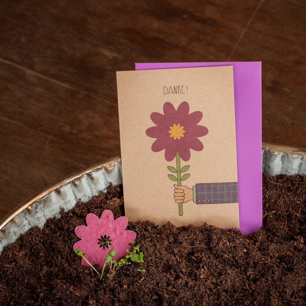 Biglietto Di Auguri Con Semi Di Fiori Die Stadtgärtner | Ragazza Floreale, Formato DIN A6, Con Busta, Per Compleanno, Matrimonio, Ecologico E Piantabile